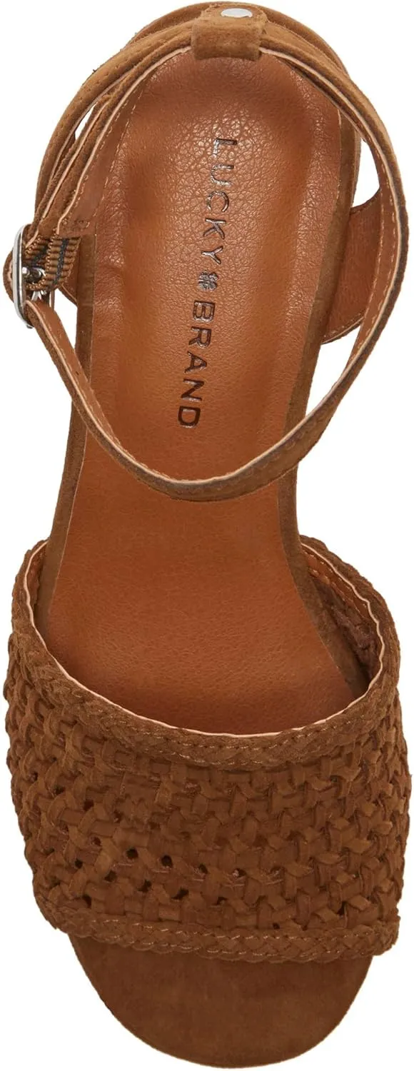 Lucky Brand Women's Modessa Ankle Strap Heeled Sandal