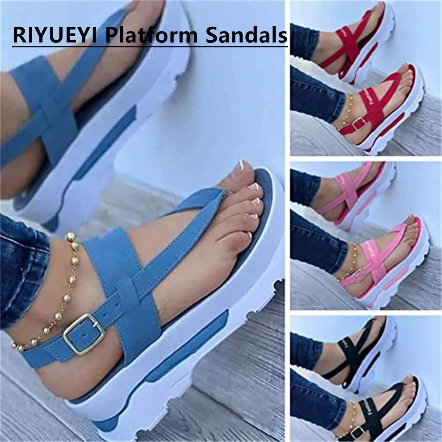 LUWAY Women's Orthopedic Bunion Corrector Sandals Big Toe Correction PU Leather Shoes Comfy Casual Flat Sole Big Toe Correction Sandal for Summer Walking Beach Sandals,Black,US10/EU42