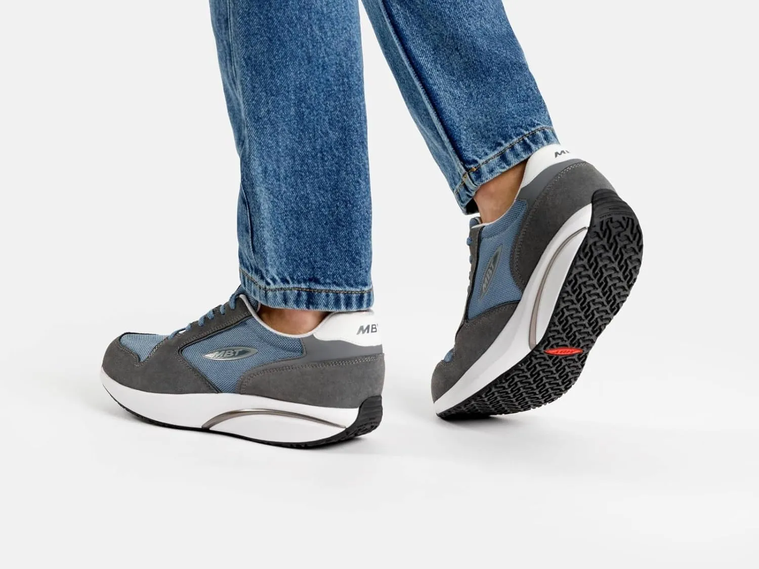 MBT Mens 1997 Classic Leather Textile Trainers