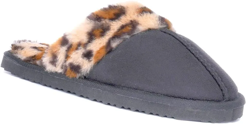 Millffy Nordic Style Faux Fur Trim Rabbit Fur Hair Women's Suede Slippers Memory Foam Comfy Indoor eva Slipper