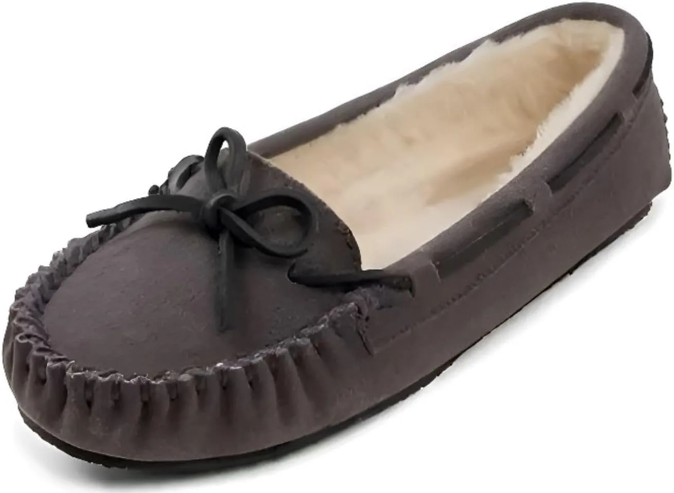 Minnetonka Women's Cally Slipper, Grey, 7.5