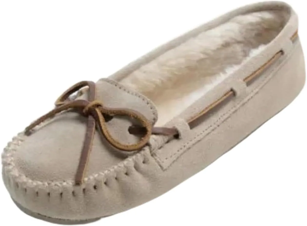 Minnetonka Women's Cally Slipper, Stone, 8.5 M US
