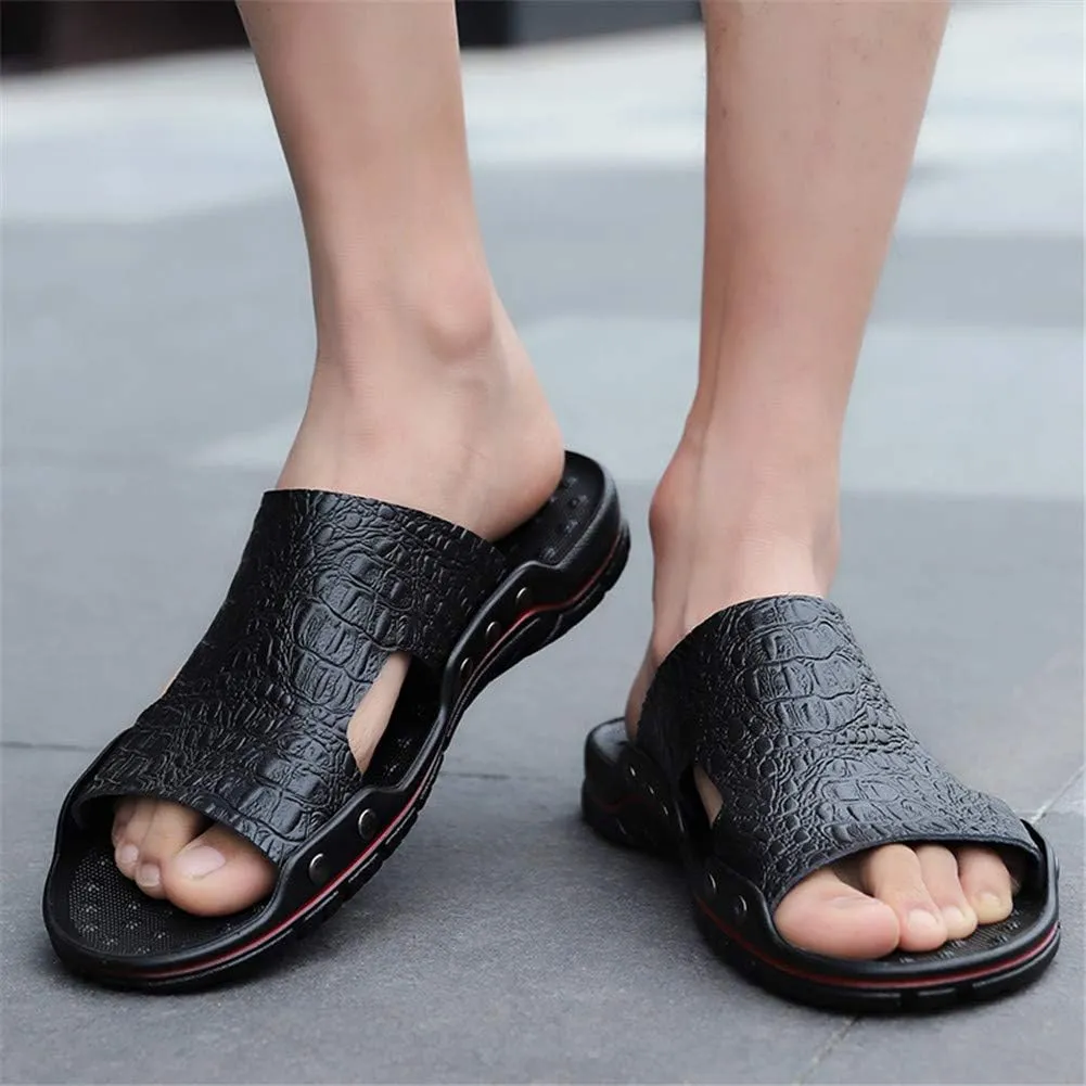 MizHome Men's Open Toe Beach Slides Sandals Indoor Outdoor Casual Slippers for Summer