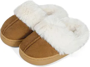 MK MATT KEELY Girls Boys Slippers Kids Fuzzy House Slippers Baby Toddlers Non-Slip House Shoes Winter Warm Soft Plush Indoor Outdoor Slipper for Little Kid Big Kid