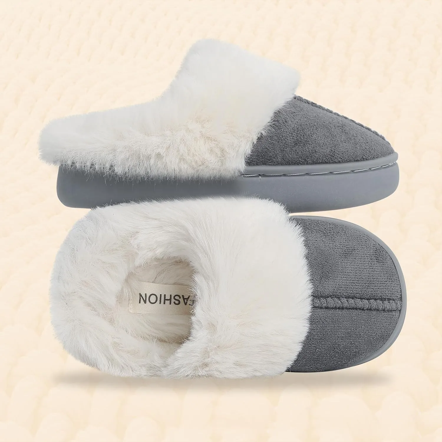 MK MATT KEELY Girls Boys Slippers Kids Fuzzy House Slippers Baby Toddlers Non-Slip House Shoes Winter Warm Soft Plush Indoor Outdoor Slipper for Little Kid Big Kid