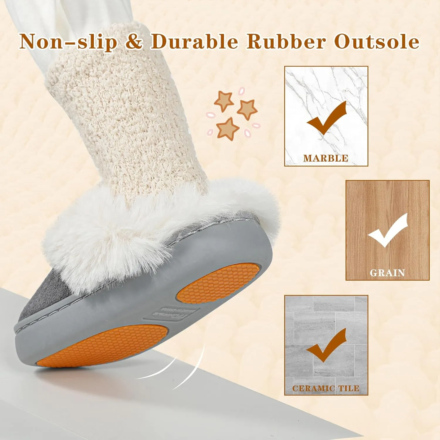 MK MATT KEELY Girls Boys Slippers Kids Fuzzy House Slippers Baby Toddlers Non-Slip House Shoes Winter Warm Soft Plush Indoor Outdoor Slipper for Little Kid Big Kid