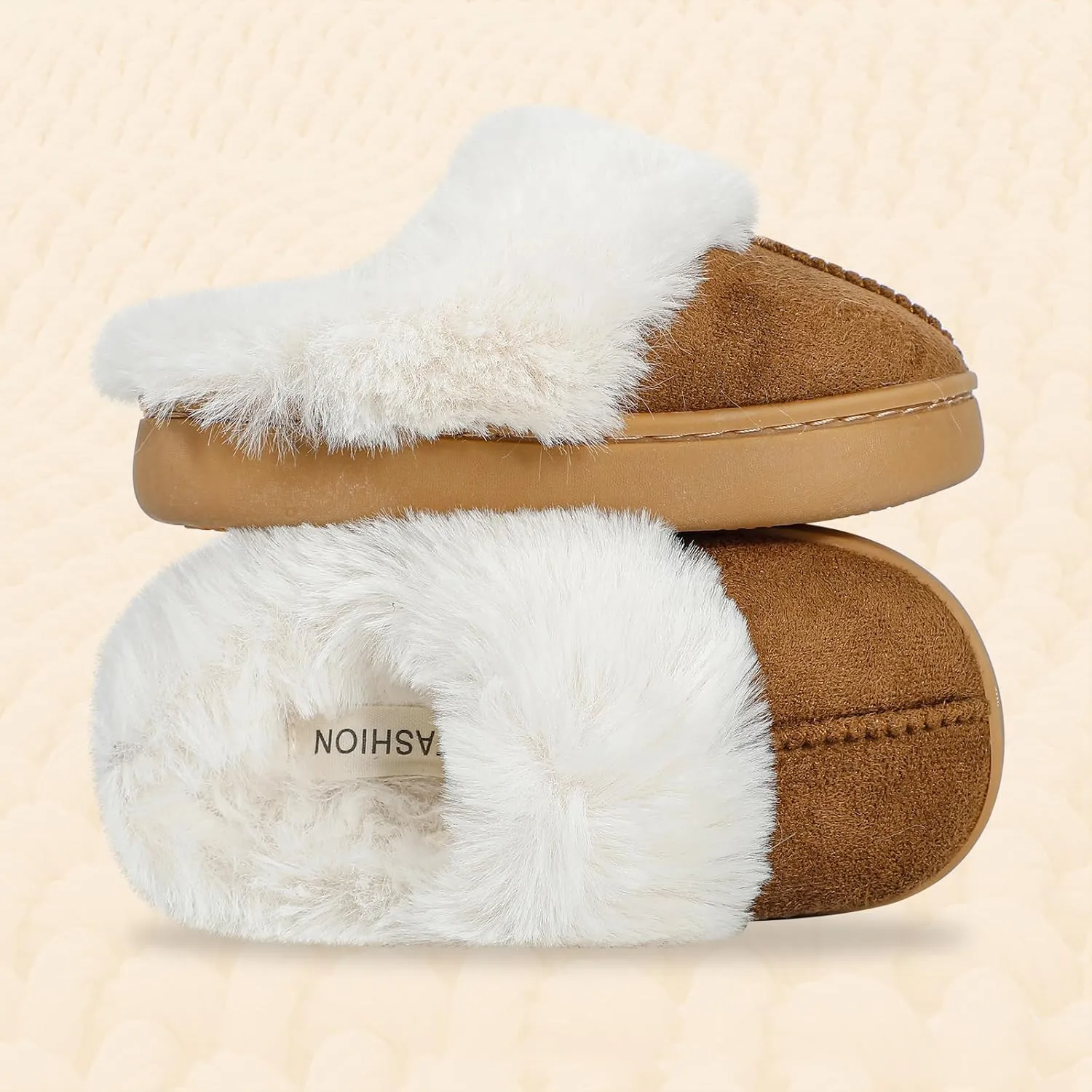 MK MATT KEELY Girls Boys Slippers Kids Fuzzy House Slippers Baby Toddlers Non-Slip House Shoes Winter Warm Soft Plush Indoor Outdoor Slipper for Little Kid Big Kid
