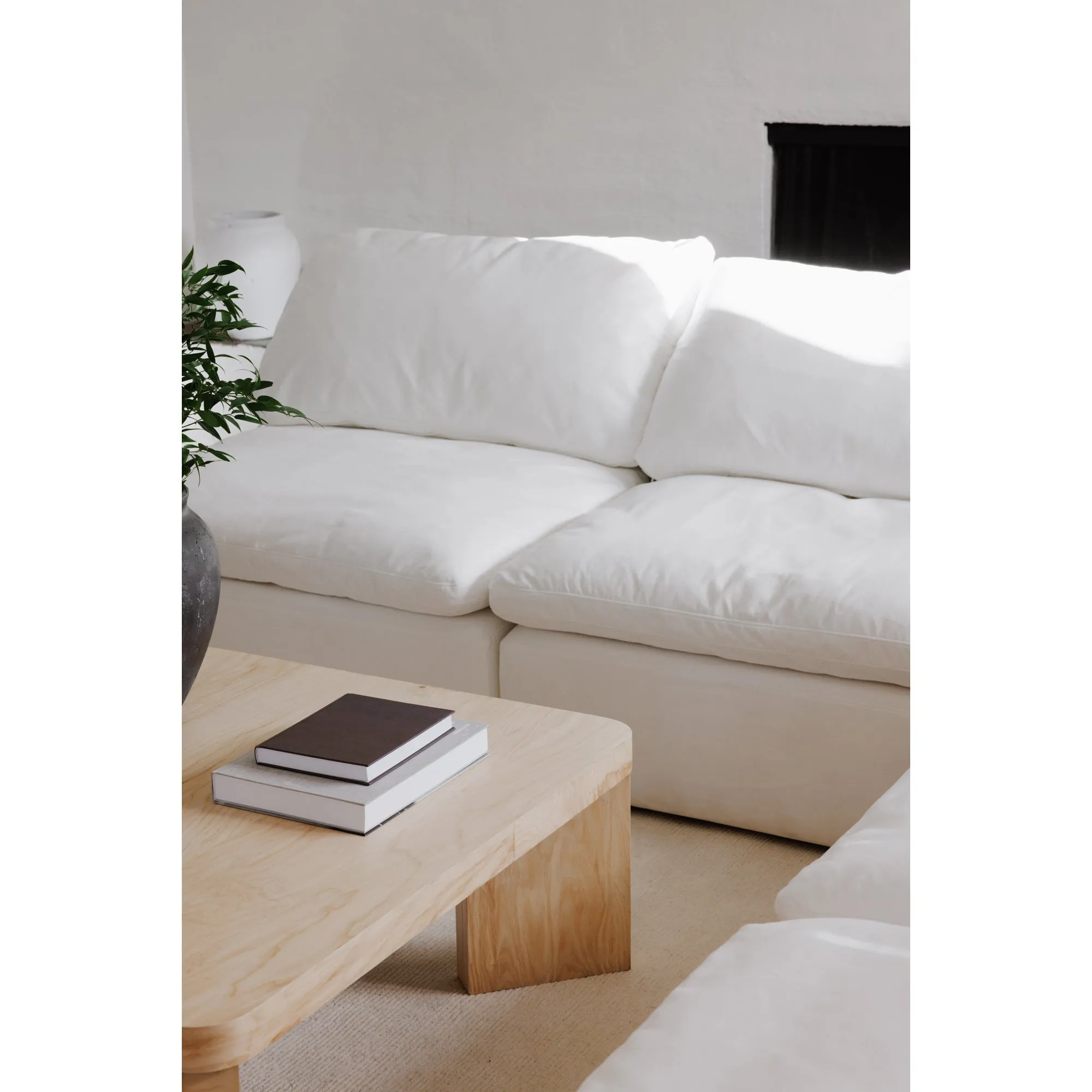 Moe's Home Collection Clay Dream Modular Sectional ~ Cream White LiveSmart Performance Fabric