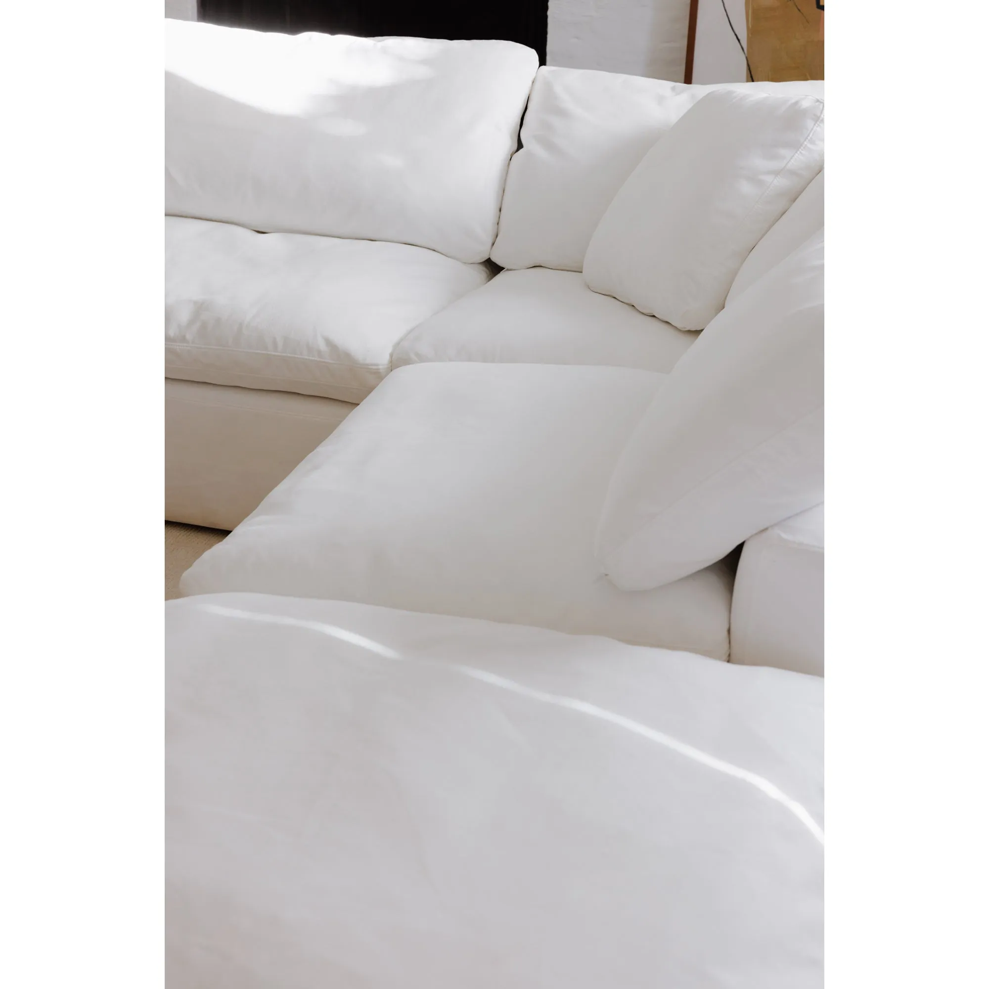 Moe's Home Collection Clay Dream Modular Sectional ~ Cream White LiveSmart Performance Fabric