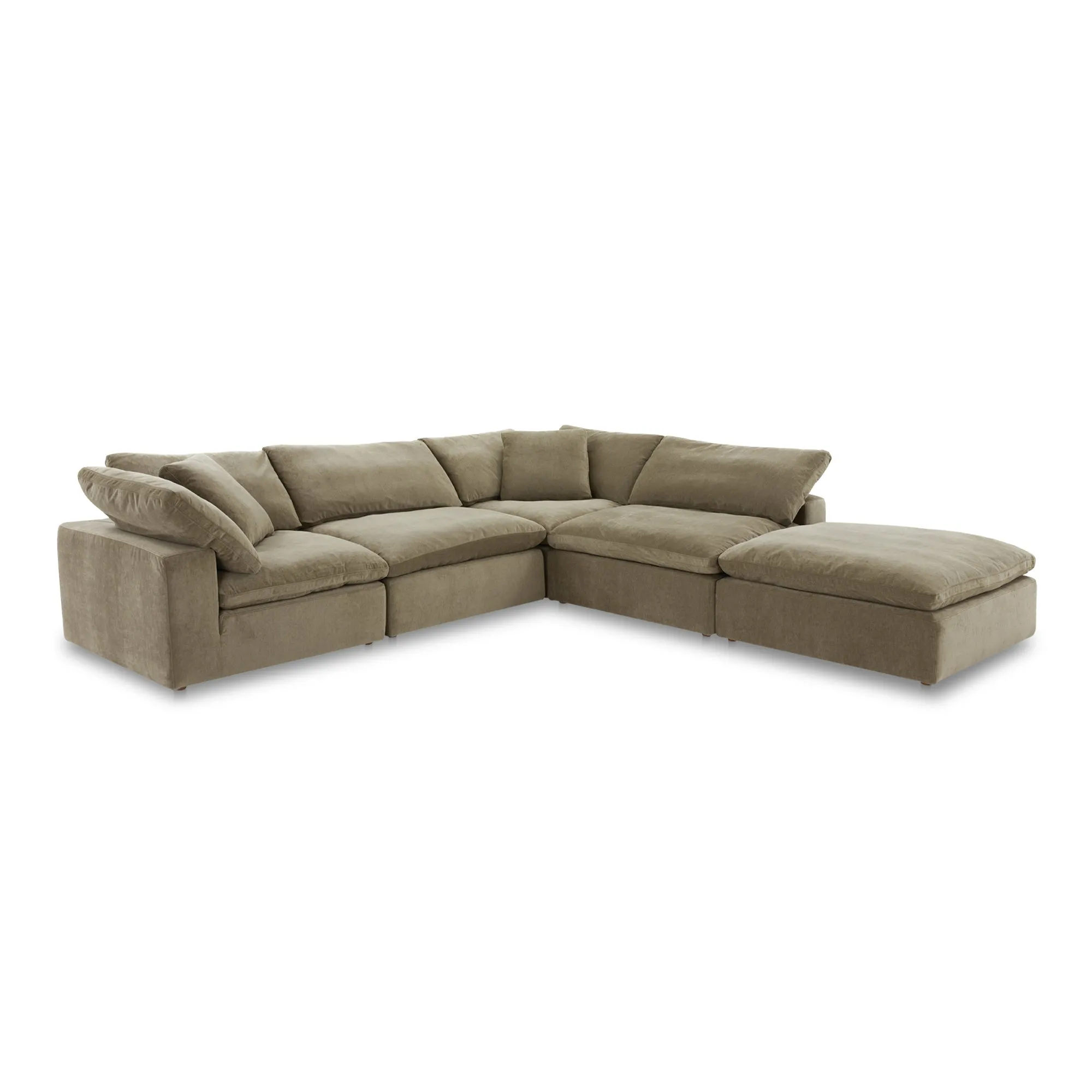 Moe's Home Collection Clay Dream Modular Sectional ~ Desert Sage Green Performance Fabric