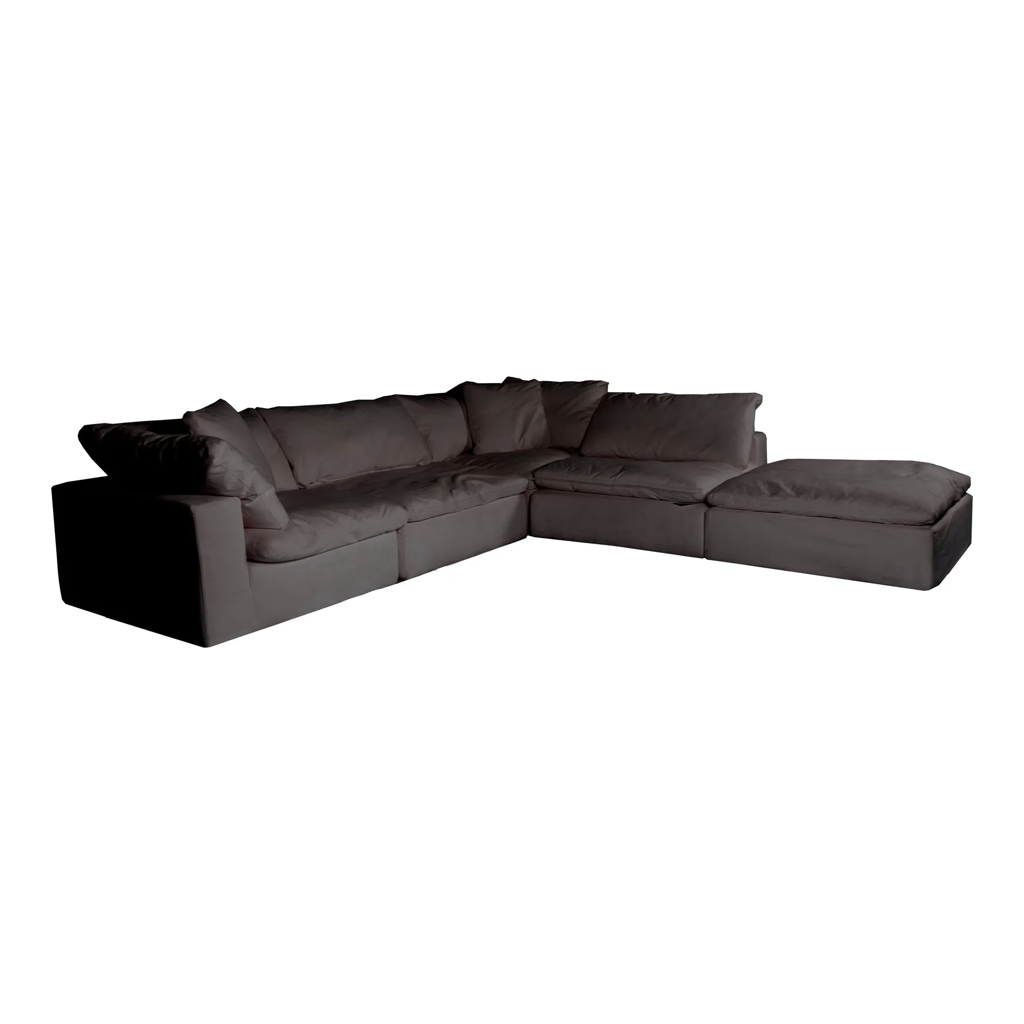Moe's Home Collection Clay Dream Modular Sectional ~ Light Grey LiveSmart Performance Fabric