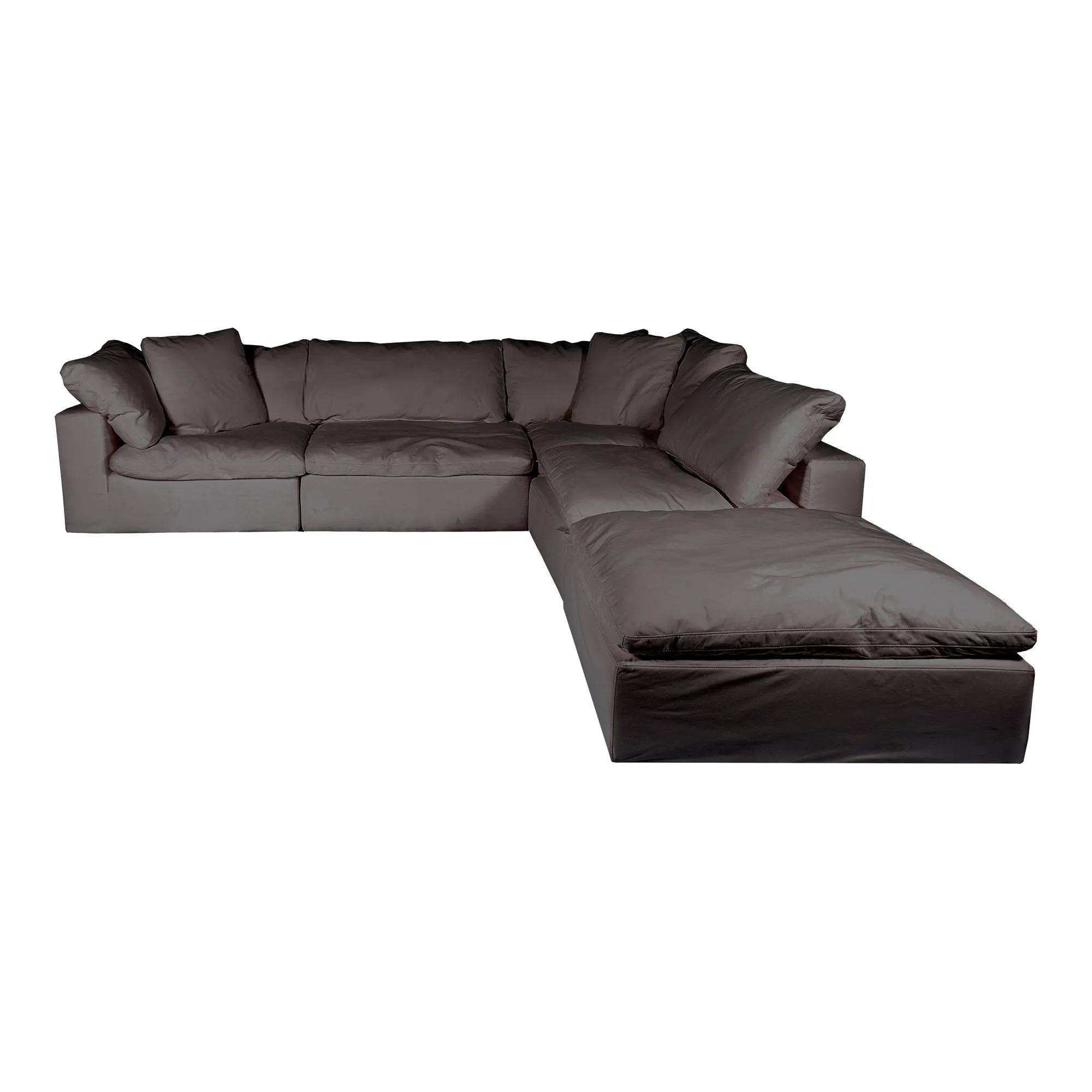 Moe's Home Collection Clay Dream Modular Sectional ~ Light Grey LiveSmart Performance Fabric