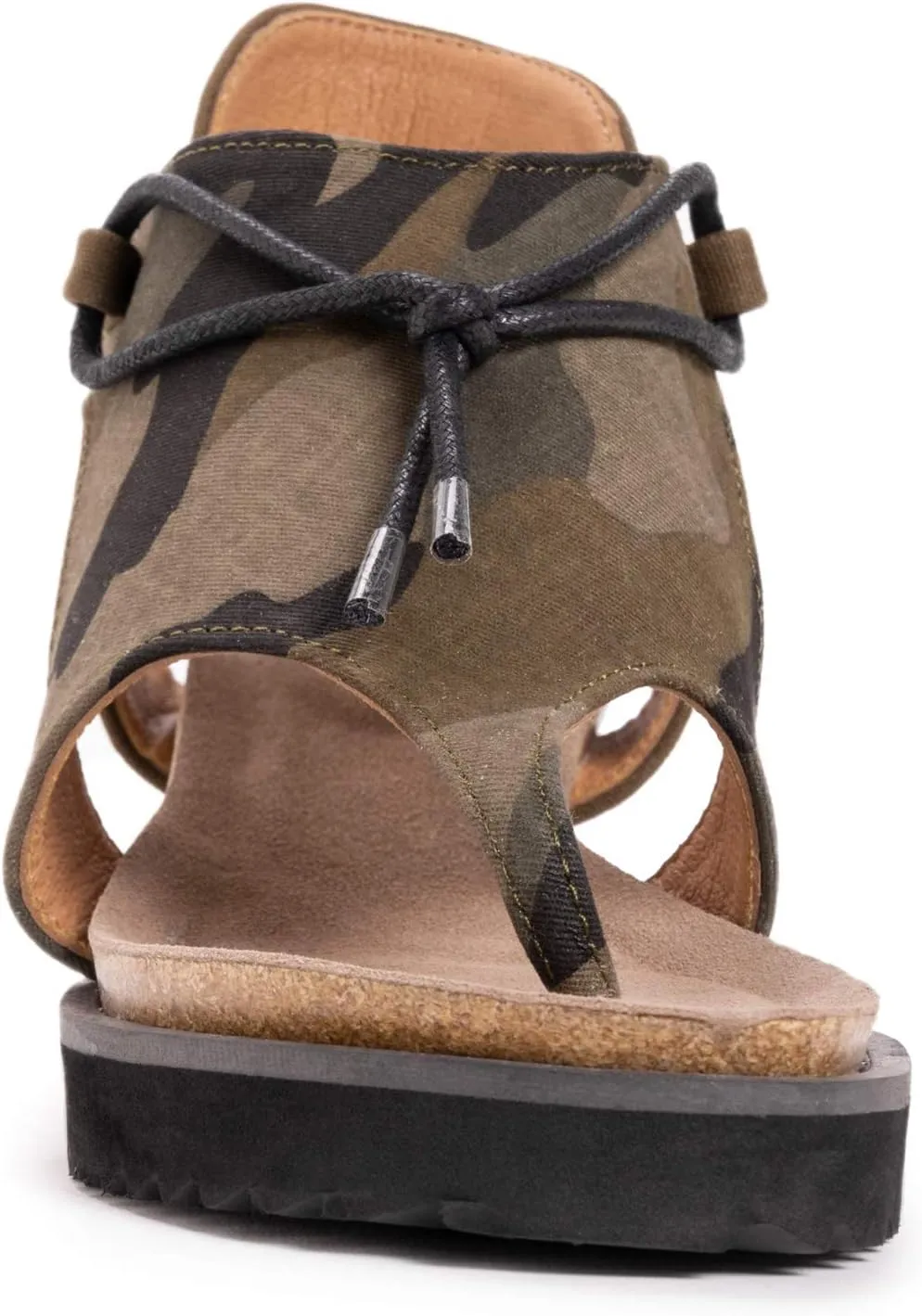 MUK LUKS Women's Pitch Solo Sandal-Khaki Wedge