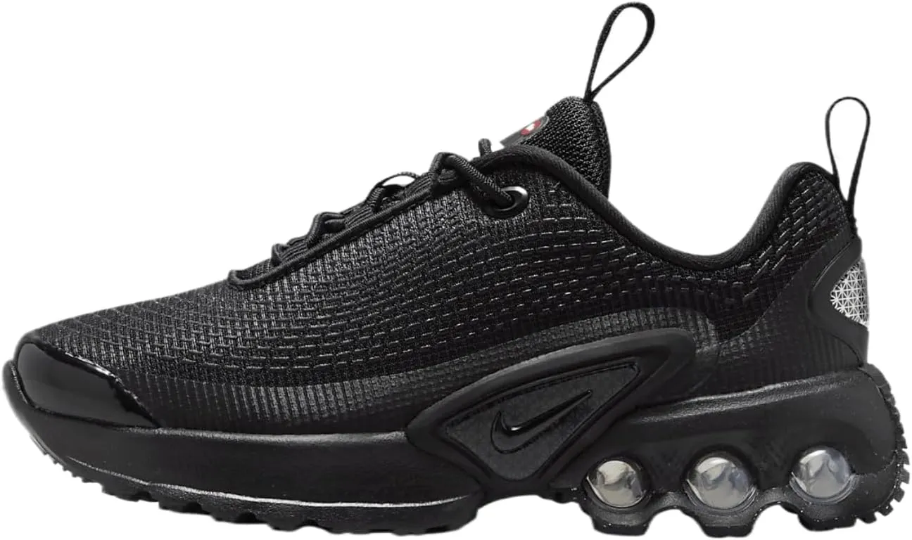 Nike Air Max Dn Little Kids' Shoes (FN4453-004, Shown: Black/Black/Metallic Dark Grey/Black) Size 9
