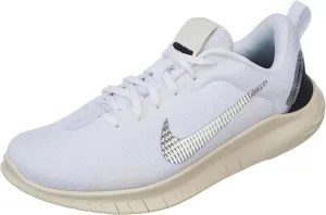 Nike Flex Experience Run 12 Women's Road Running Shoes (DV0746-101, White/Metallic Silver-SAIL-Coconut Milk) Size 6.5