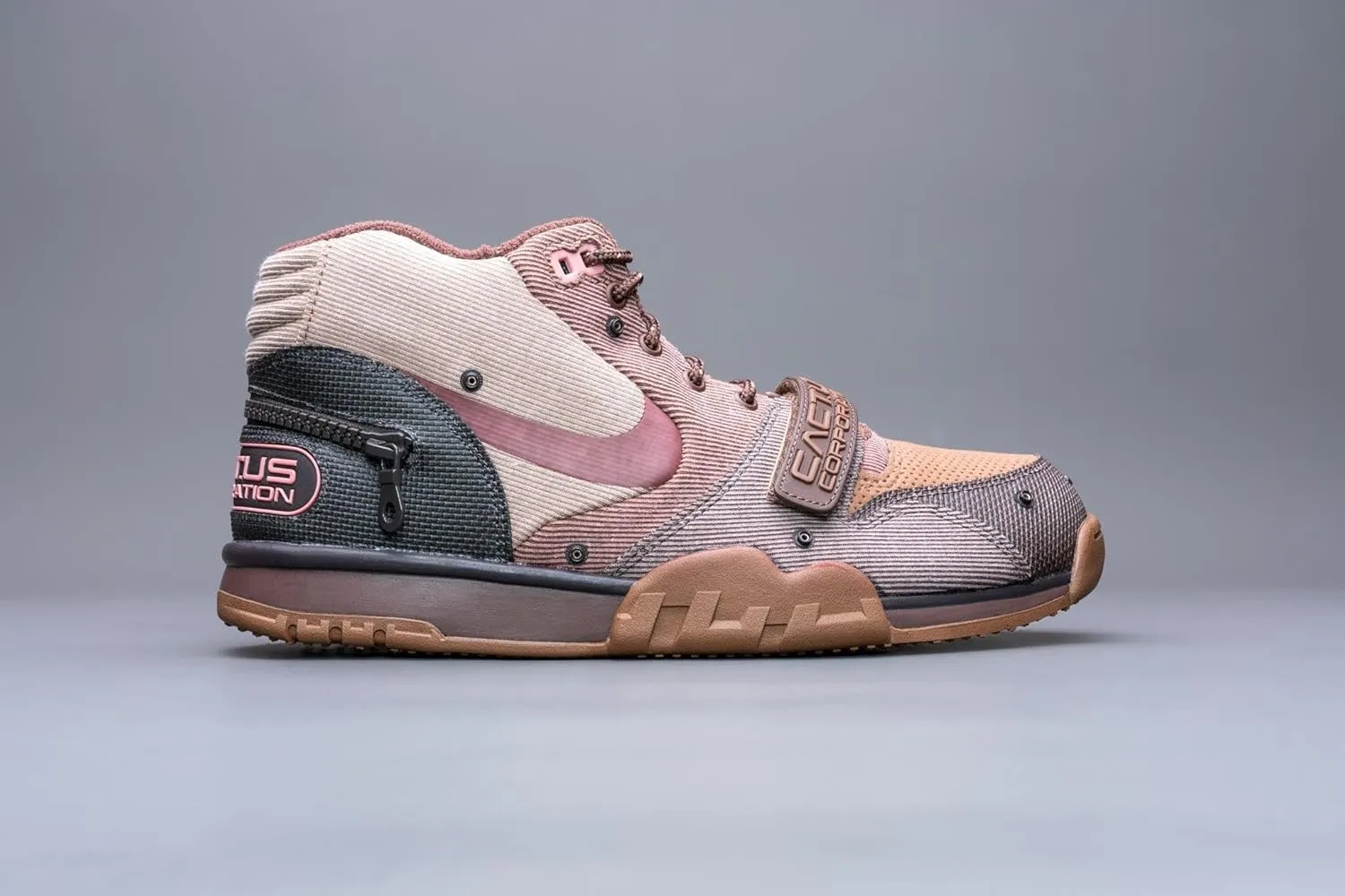 Nike Mens Air Trainer 1 SP DR7515 001 Travis Scott - Grey Haze - Size
