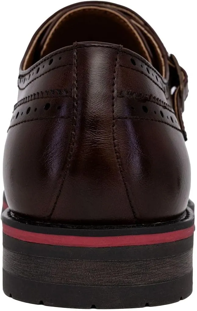 Nine West Men's Wingtip Double Monk Strap Loafer