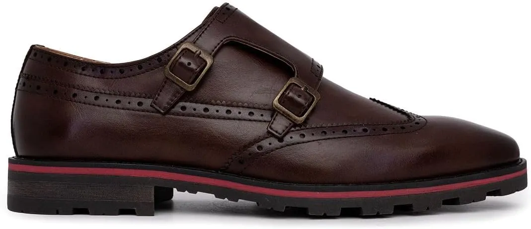 Nine West Men's Wingtip Double Monk Strap Loafer