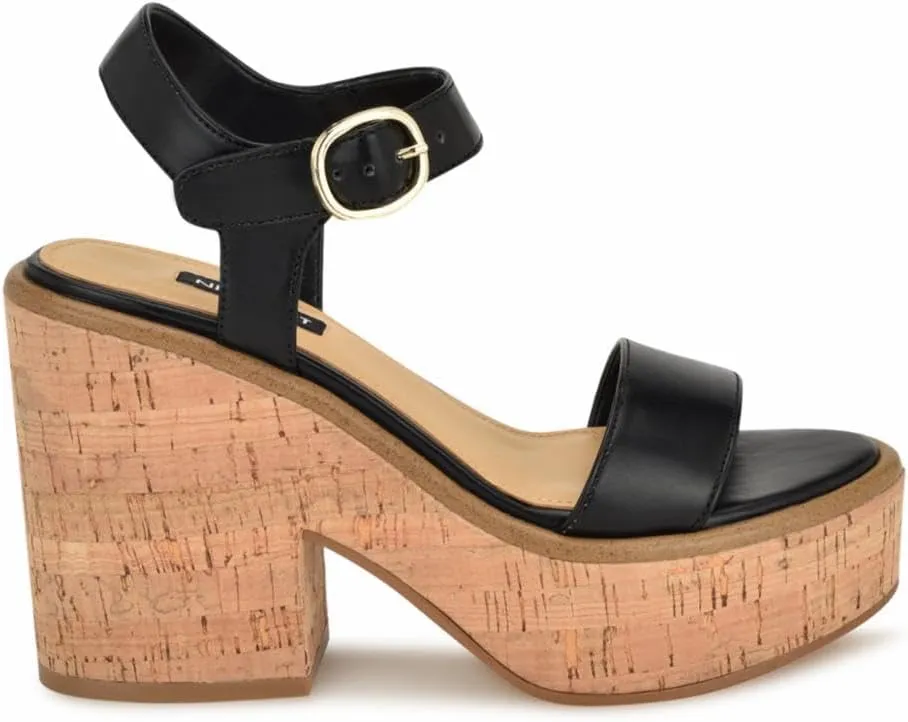 Nine West Women's Amye Ankle Strap Wedge Sandal