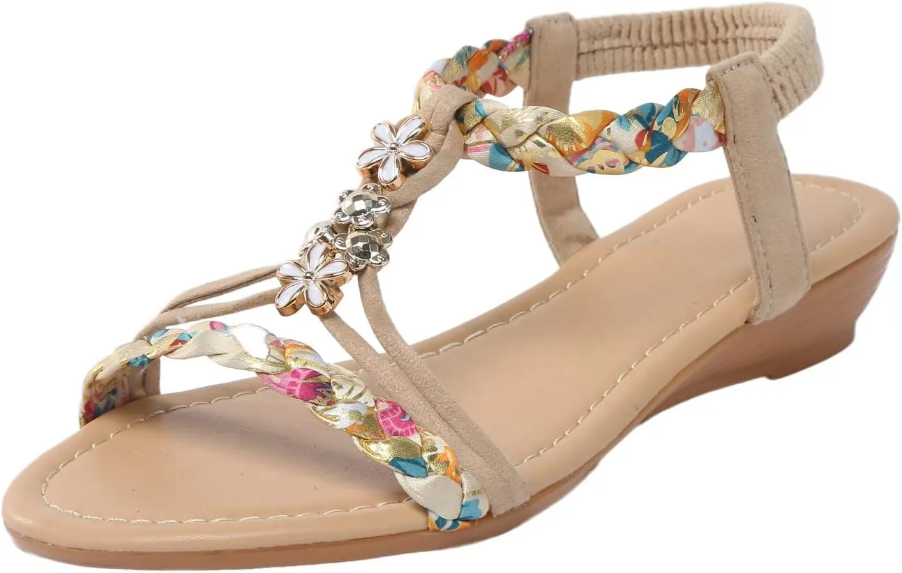 Non Slip Flat Bottom Sandals for Women Casual Summer Comfortable Walking Shoes Comfortable Walking Flat Sandals