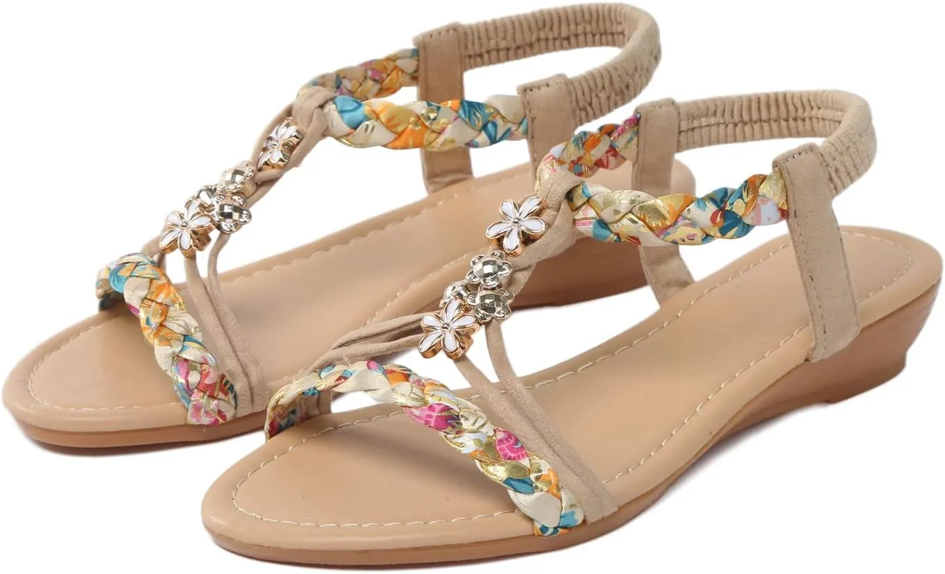 Non Slip Flat Bottom Sandals for Women Casual Summer Comfortable Walking Shoes Comfortable Walking Flat Sandals