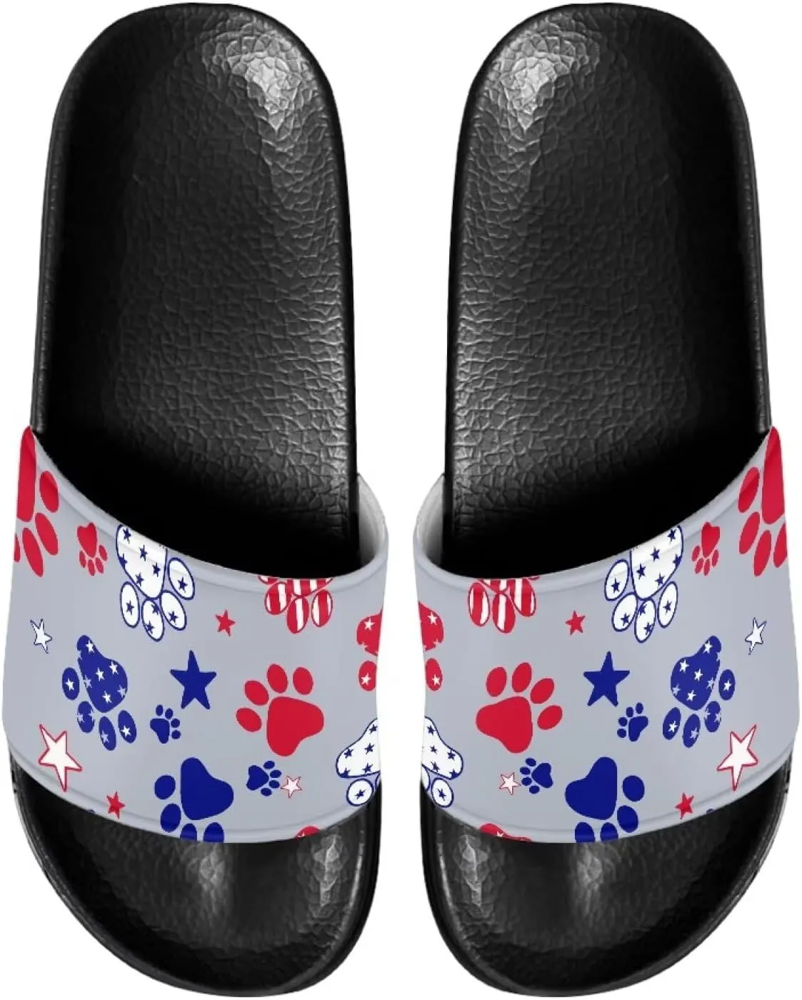Non Slip Slide Sandals for Women Men, Open Toe House Comfy Flat Slides Slipper for Bathroom Beach