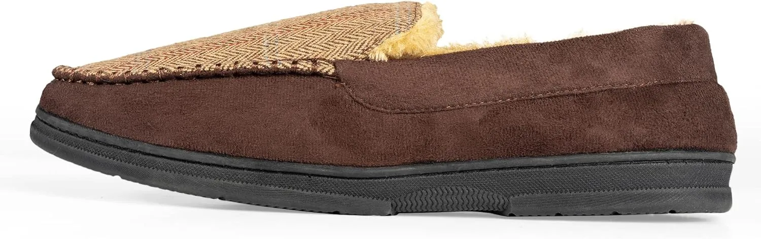 NORTY Moccasin Slippers for Men - Indoor and Outdoor Slip-On Shoes - Perfect for Lounging and Walking Around the House