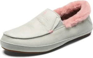 OLUKAI Ku'una Slipper, Women's Slip-On Shoes, Genuine Shearling & Premium Nubuck Leather, Drop-in Heel Design, Cozy & Ultra-Soft Comfort Fit