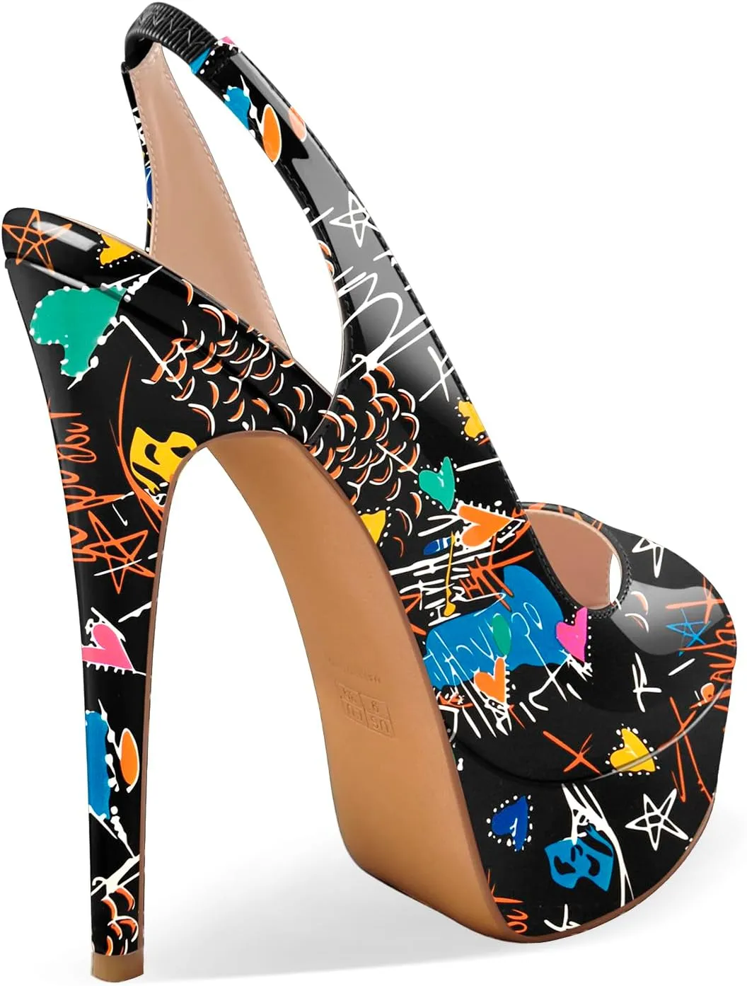 Open Peep Toe Platform High Stiletto Heels Slingback Sandals