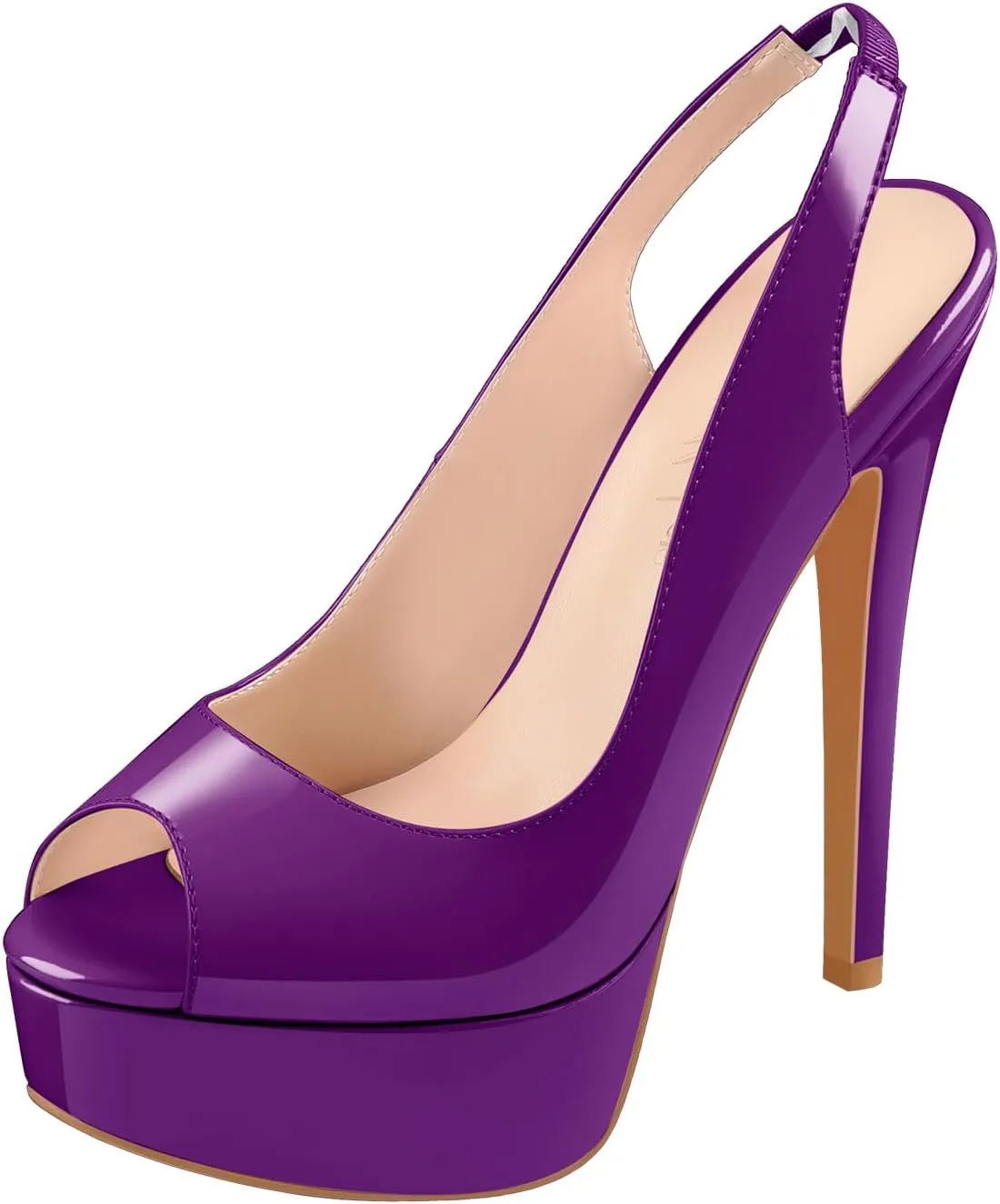 Open Peep Toe Platform High Stiletto Heels Slingback Sandals