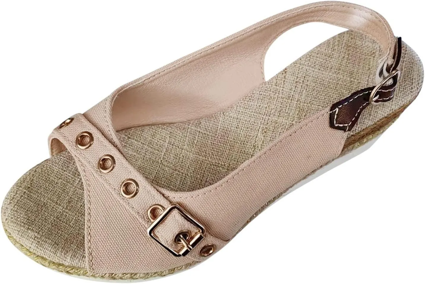 Orthopedic Wedge Sandals for Women Arch Support Trendy Summer Y2K 2025 Solid Spring Buckle Cute Dressy Peep Toe Thick Sole Beach Dress Comfortable