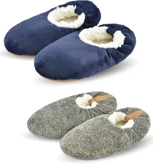 Panda Bros Mens Slipper Socks Low Cut Super Soft Warm Home Sock with Non-Slip Indoor Slipper Shoes Socks