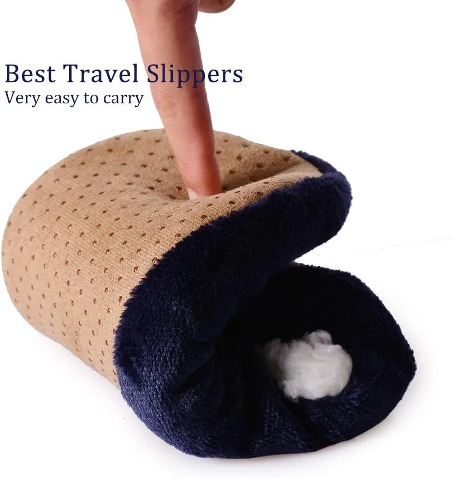 Panda Bros Mens Slipper Socks Low Cut Super Soft Warm Home Sock with Non-Slip Indoor Slipper Shoes Socks