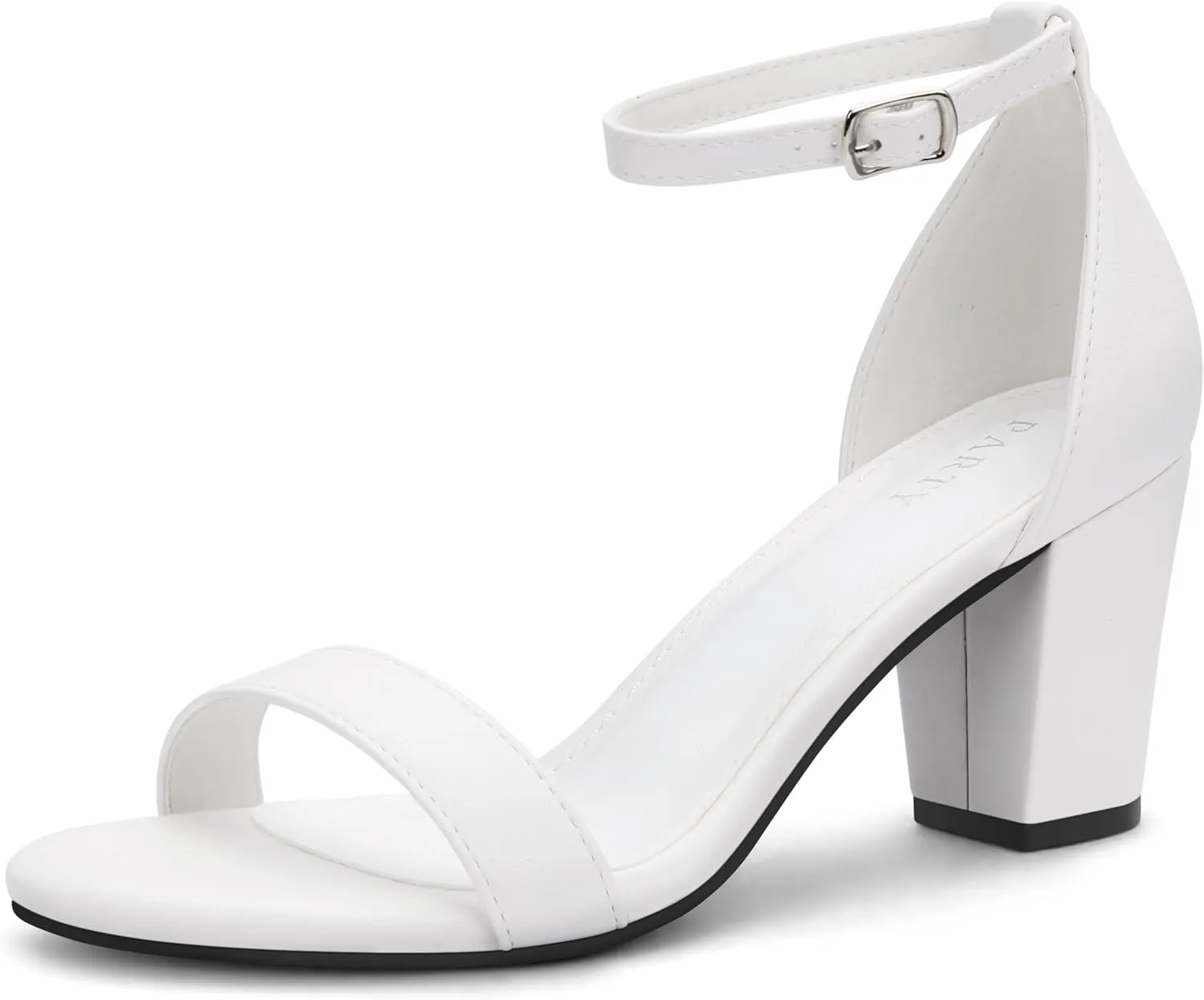 PARTY Women's Chunky Heels Open Toe Ankle Strap 3 inch Heeled Sandals