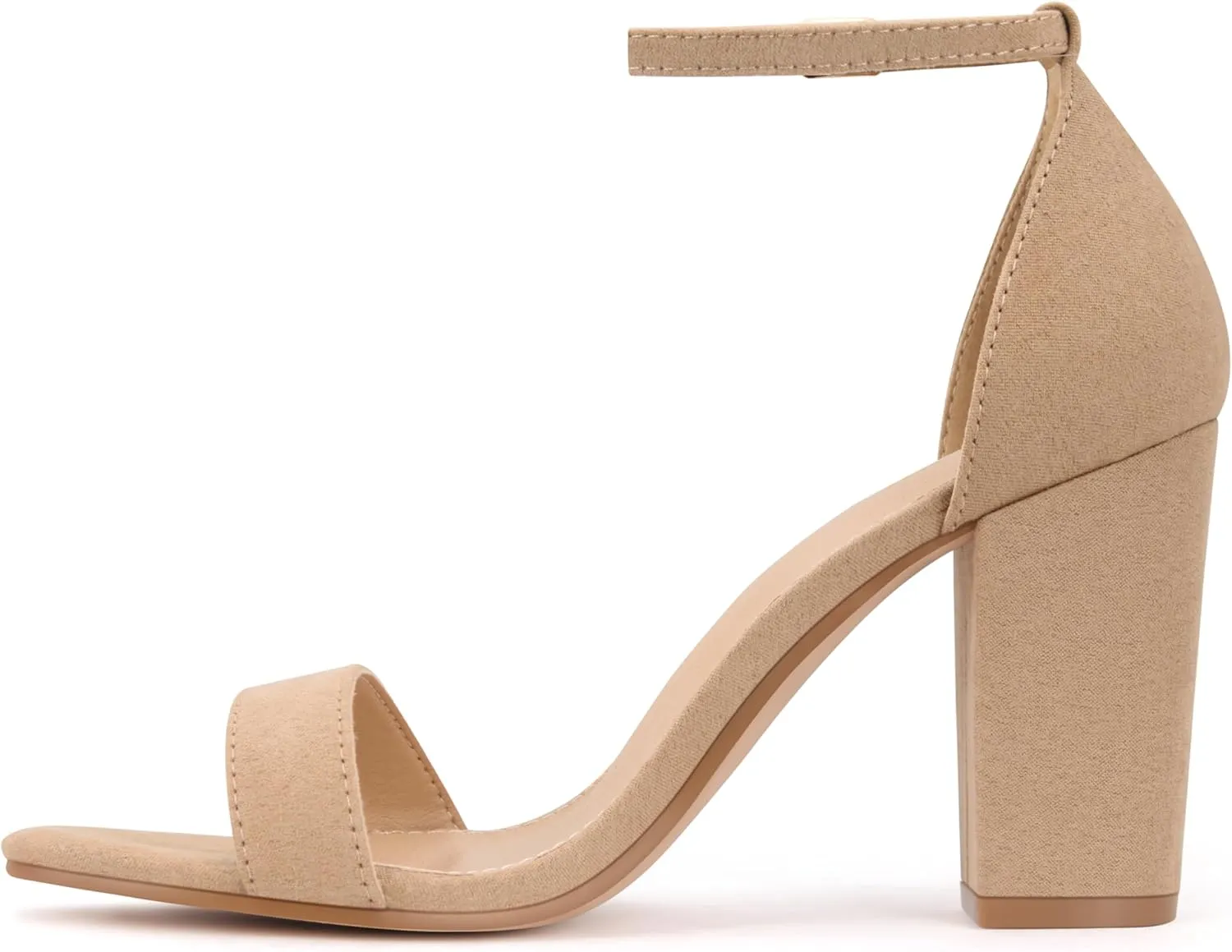 PARTY Women's Chunky Heels Open Toe Ankle Strap 3 inch Heeled Sandals