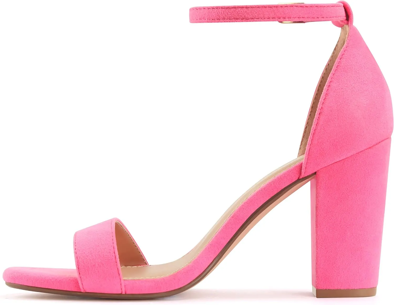 PARTY Women's Chunky Heels Open Toe Ankle Strap 3 inch Heeled Sandals