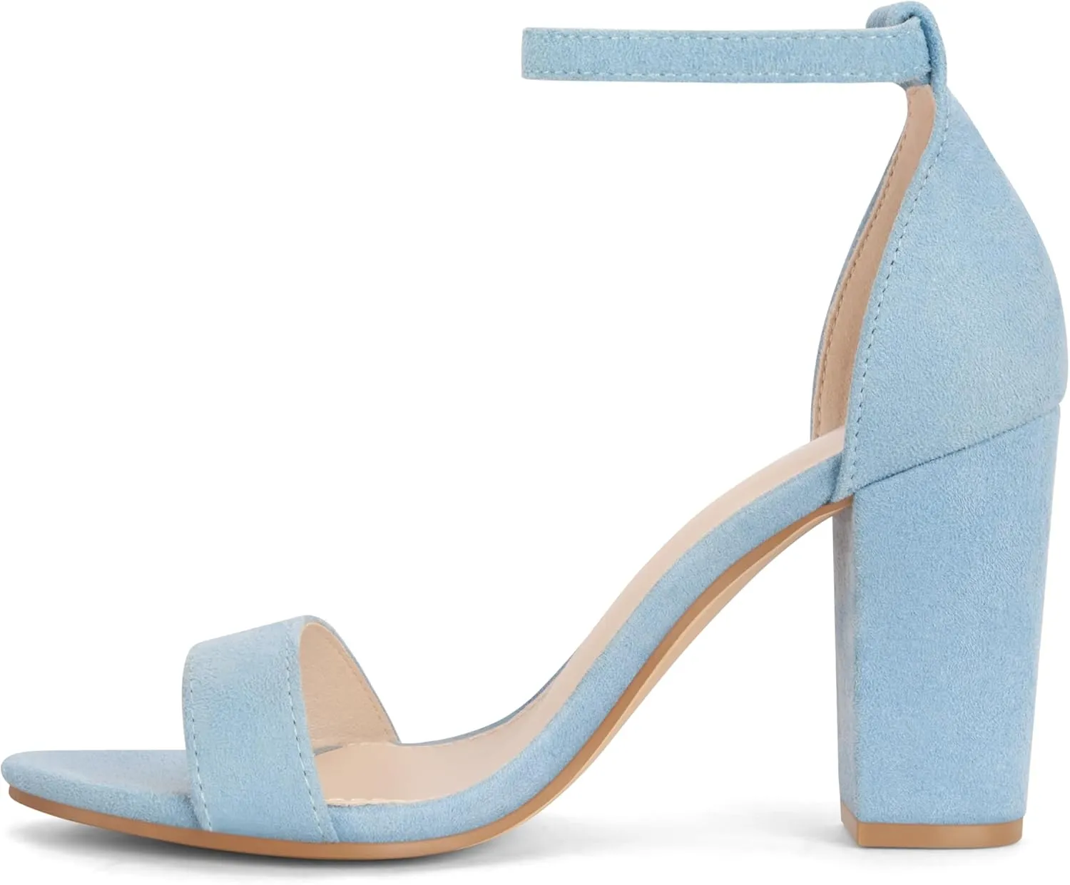 PARTY Women's Chunky Heels Open Toe Ankle Strap 3 inch Heeled Sandals