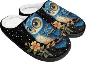 Plush House Slippers for Women and Men, Slip On Warm Scuff Slippers for Indoor, Anti-Slip Closed Toe Slippers