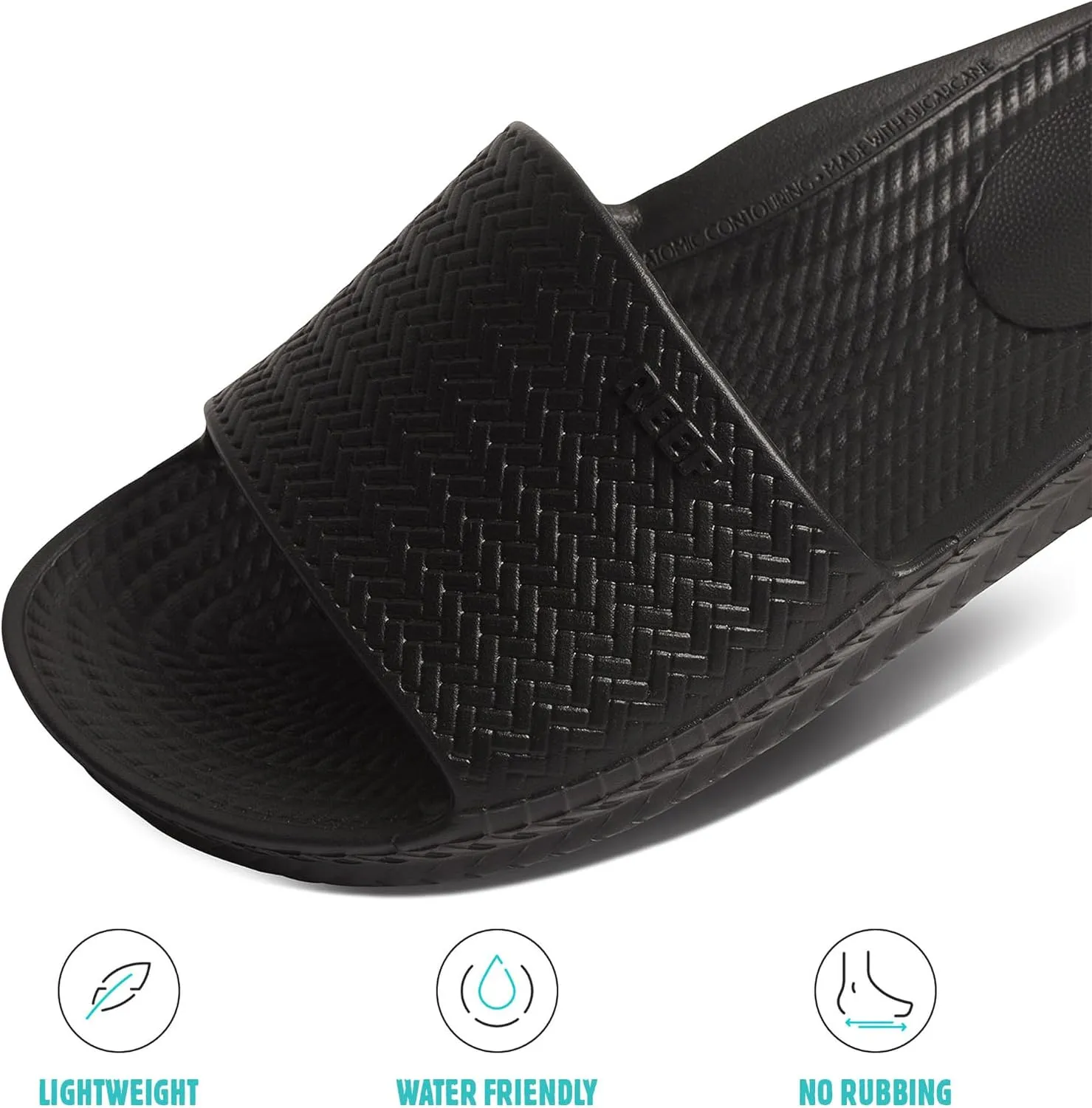 Reef Women's Water Scout Slide Sandal, Black, Numeric_10