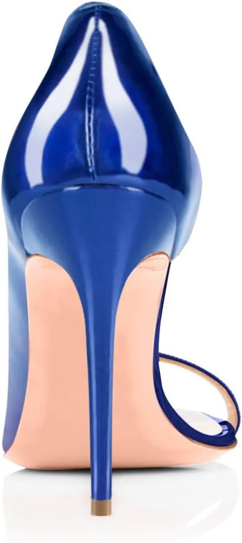 Round Open Toe High Stiletto Heel Pumps