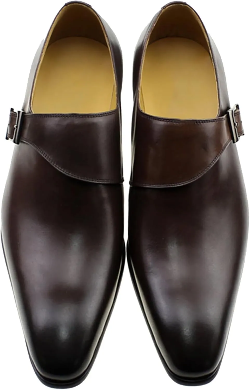 Santimon Men's Loafers Slip-Ons Dress Casual Business Shoes Genuine Leather Comfortable Driving Buckle Loafer Fashion Prom Wedding Formal Tuexdo Moccasins Zapatos Hombre