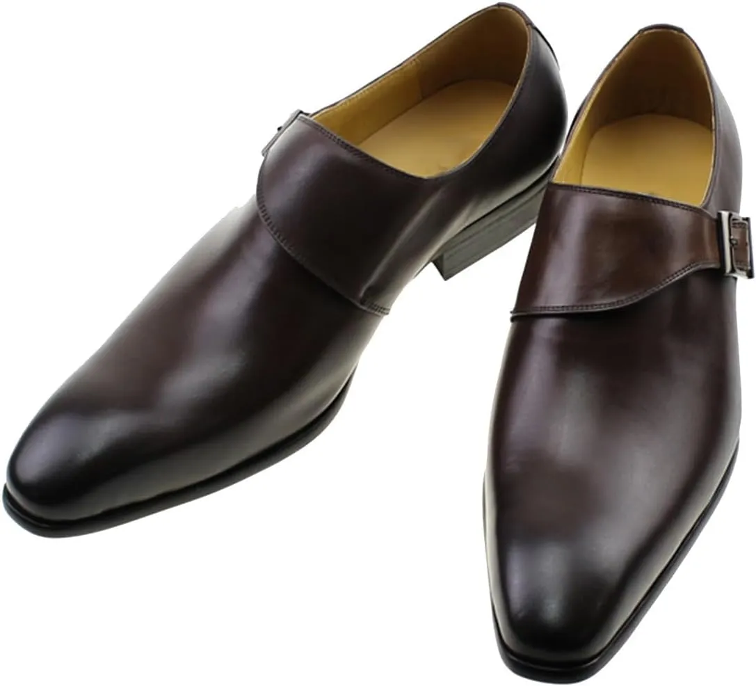 Santimon Men's Loafers Slip-Ons Dress Casual Business Shoes Genuine Leather Comfortable Driving Buckle Loafer Fashion Prom Wedding Formal Tuexdo Moccasins Zapatos Hombre