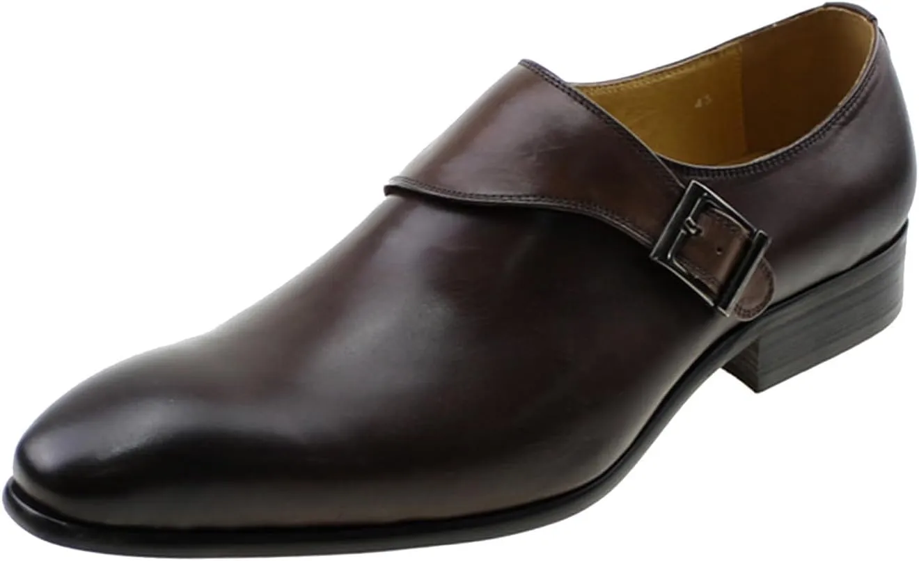 Santimon Men's Loafers Slip-Ons Dress Casual Business Shoes Genuine Leather Comfortable Driving Buckle Loafer Fashion Prom Wedding Formal Tuexdo Moccasins Zapatos Hombre