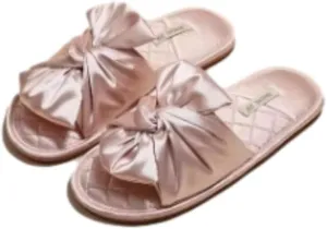 Satin Bride Slippers Bow Slippers for Women Cute Slipper Women Summer Guest Slipper