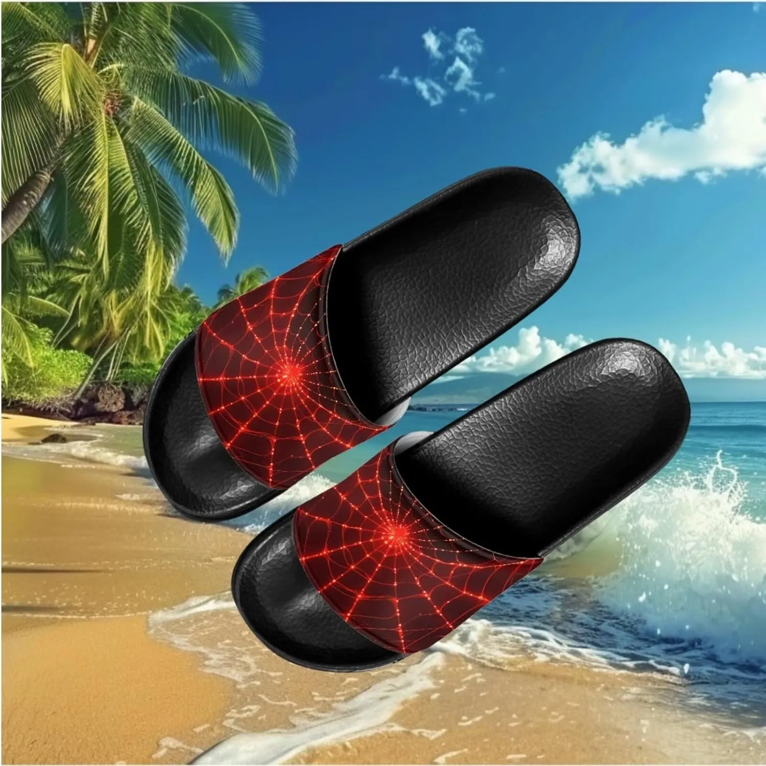Semioury Lotus Summer Slippers for Women Turtle Travel Lightweight Cozy Soft Comfy Thick Shoes Beach Sandal Bathroom Slipper