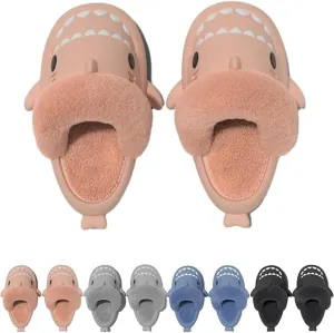 Sharklas Originales Kids Polares, Summer and Winter Shark Slides Detachable Warm Fuzzy Slippers, Comfy Waterproof Slides