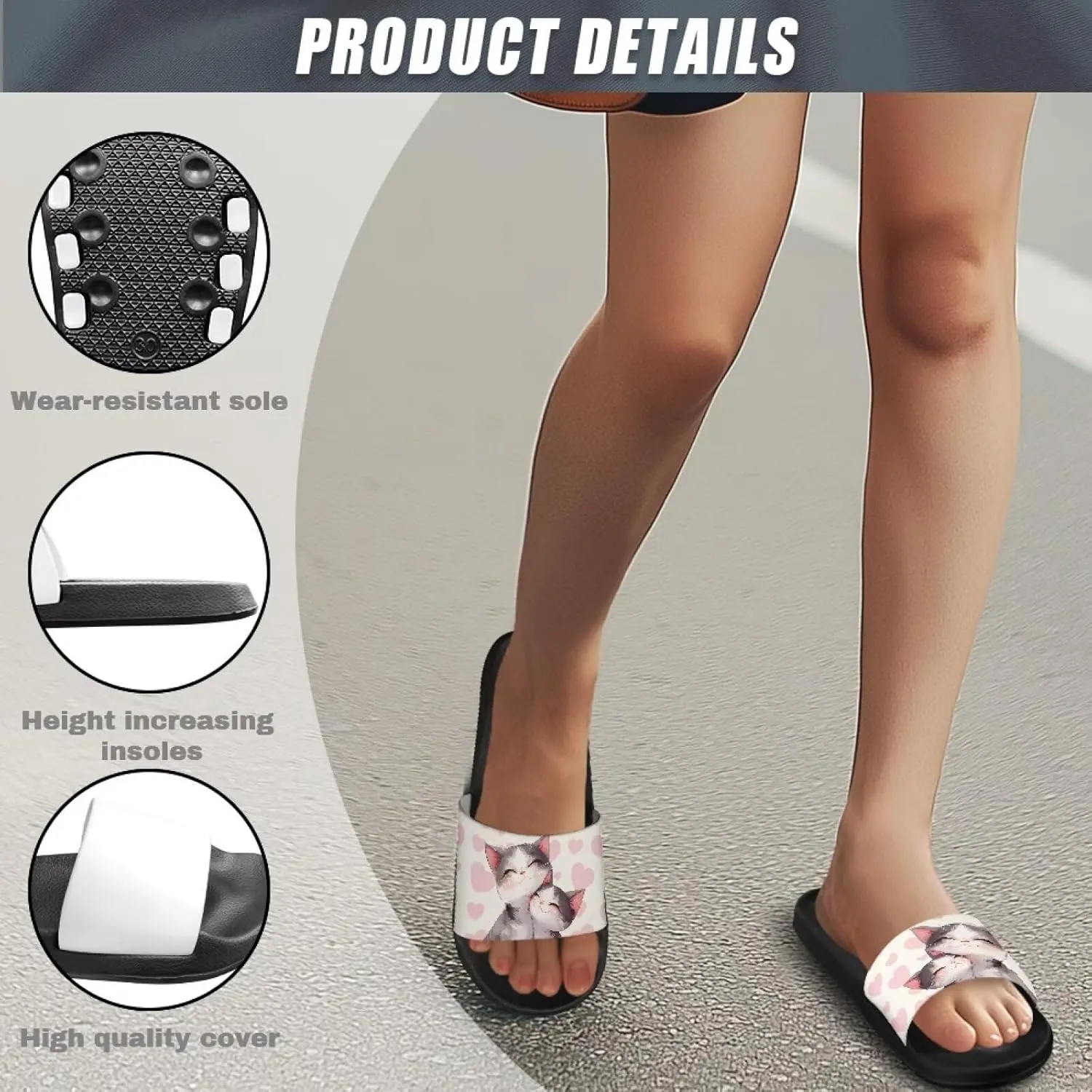Slides for Women - Soft, Comfy, Relax Slippers, Non-slip Slides Womens, Easy to Clean, Shower, Swimming, Beach, Indoor and Outdoor Slides for Women