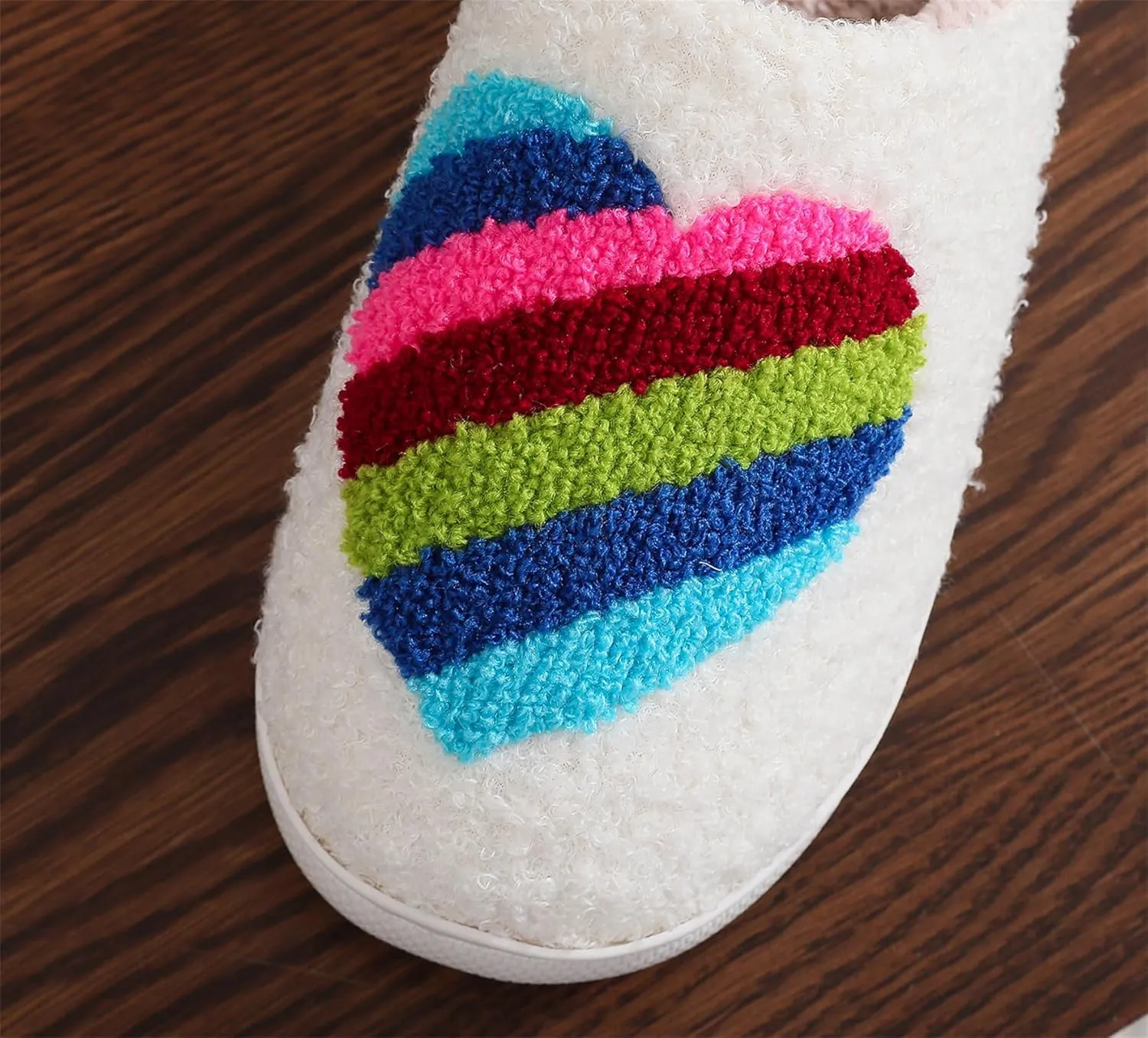Slippers Women Fuzzy Valentines House Rose Heart Bedroom Platform Fleece Slipper Indoor Couple Warm Cozy Winter Home Non Slip Wool Lined Shoes