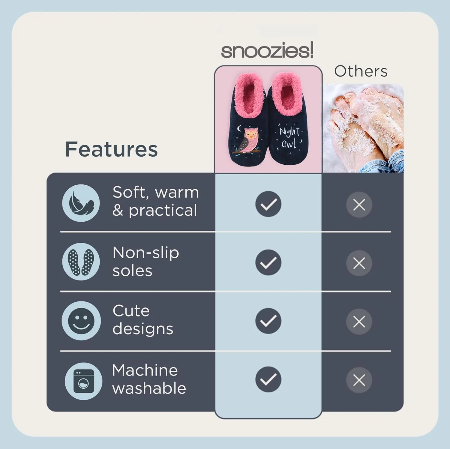 Snoozies Pairable Slipper Socks - Slippers for Women, Non-Slip Fuzzy Slipper Socks