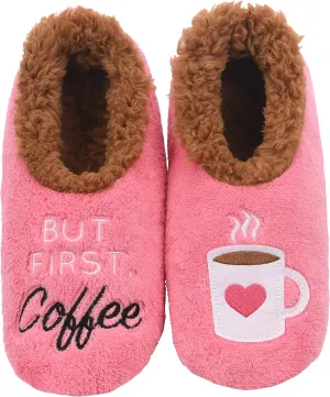 Snoozies Pairables Sherpa-lined Slipper Socks - Fuzzy and Cute Slippers for Women with Non-Slip Sole - Ladies Warm Slippers
